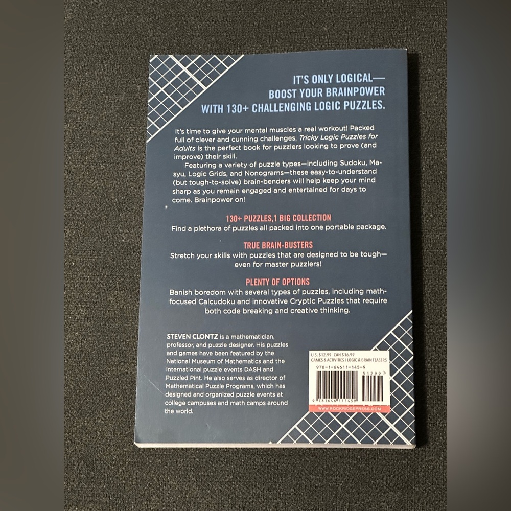 Adult Logic Puzzle Book - Picture 2 of 16